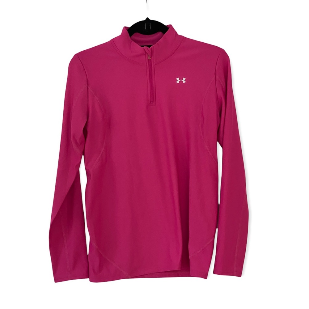 Under Armour 1/2 Zip Long Sleeve Running Top Pink Size Medium NEW